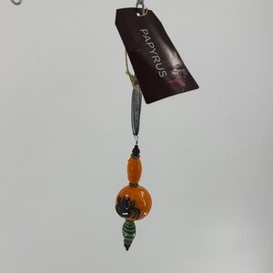 Papyrus Orange and Black Spider Ornament NWT